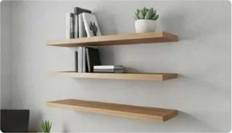 Custom Wooden Shelf Installation