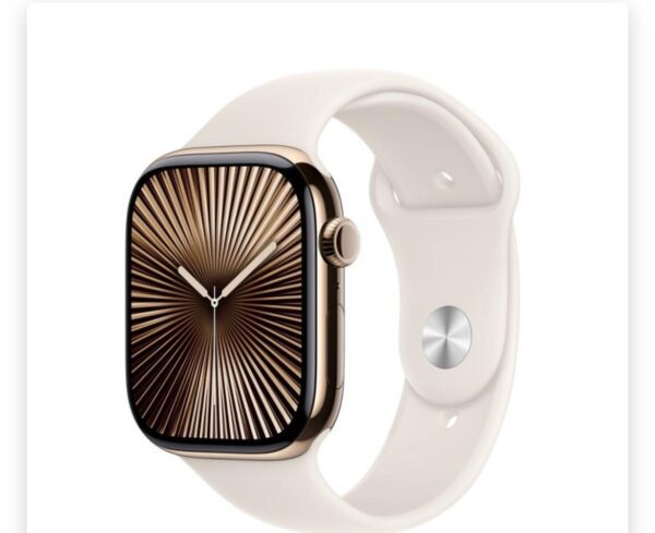 Apple Watch Series 10 46mm Unlocked – Gold – Cellular – Titanium – Used - Image 3