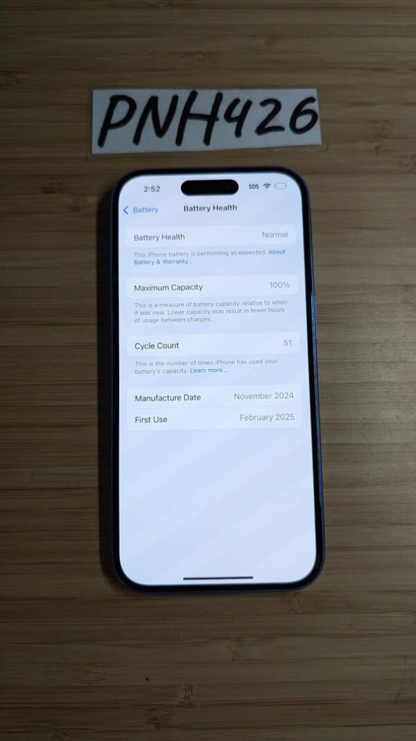 iPhone 16 – 128GB –Blue- AT&T – Fair Condition