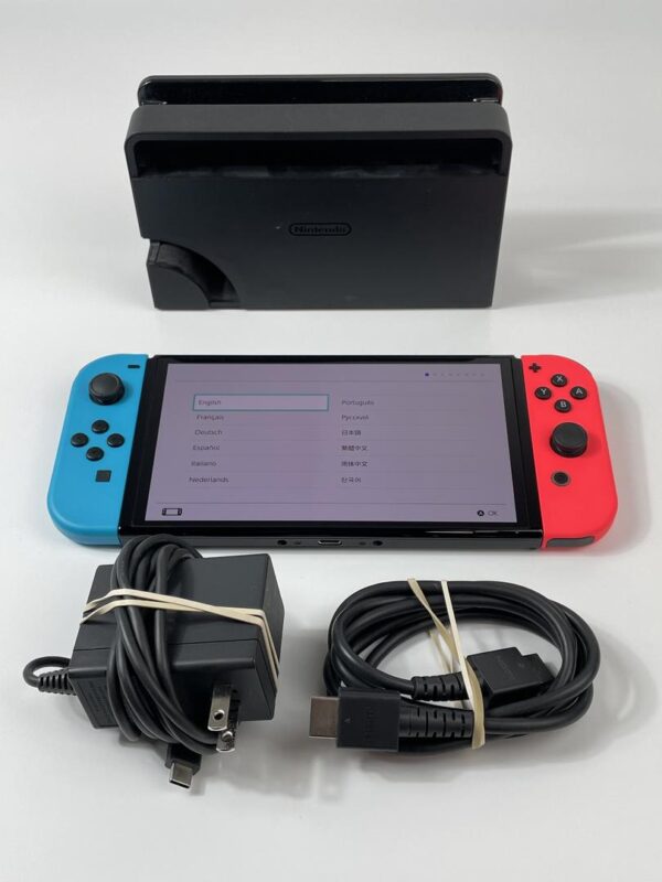 Nintendo Switch OLED – 64GB – Red & Blue – Mint Condition - Image 9