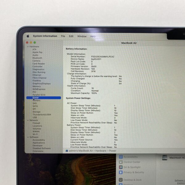 Apple MacBook Air 2023 – 15" – M2 – 16GB RAM – 1TB SSD – Midnight – Good Condition - Image 4