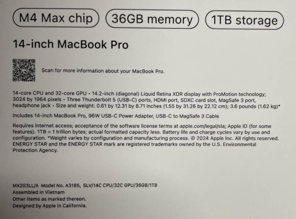 MacBook Pro 2024 – 14" – 1TB – Silver – Mint Condition - Image 7