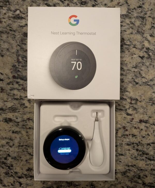 Google Nest Learning Thermostat (3rd Gen) – Mint – Black - Image 9