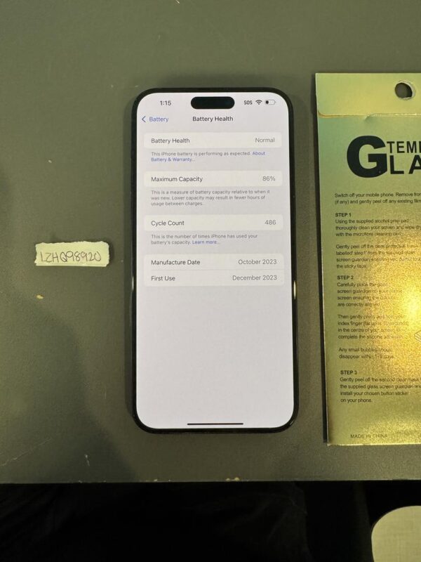 Apple iPhone 15 Pro Max – 256GB – Blue – T-Mobile – Good Condition - Image 7